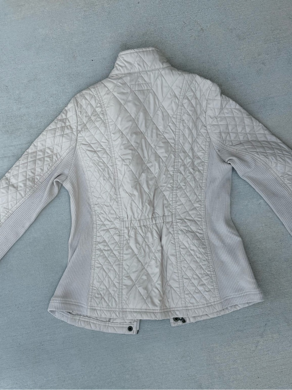 Merona size small Quilted Women's Jacket in cream - Picture 4 of 4